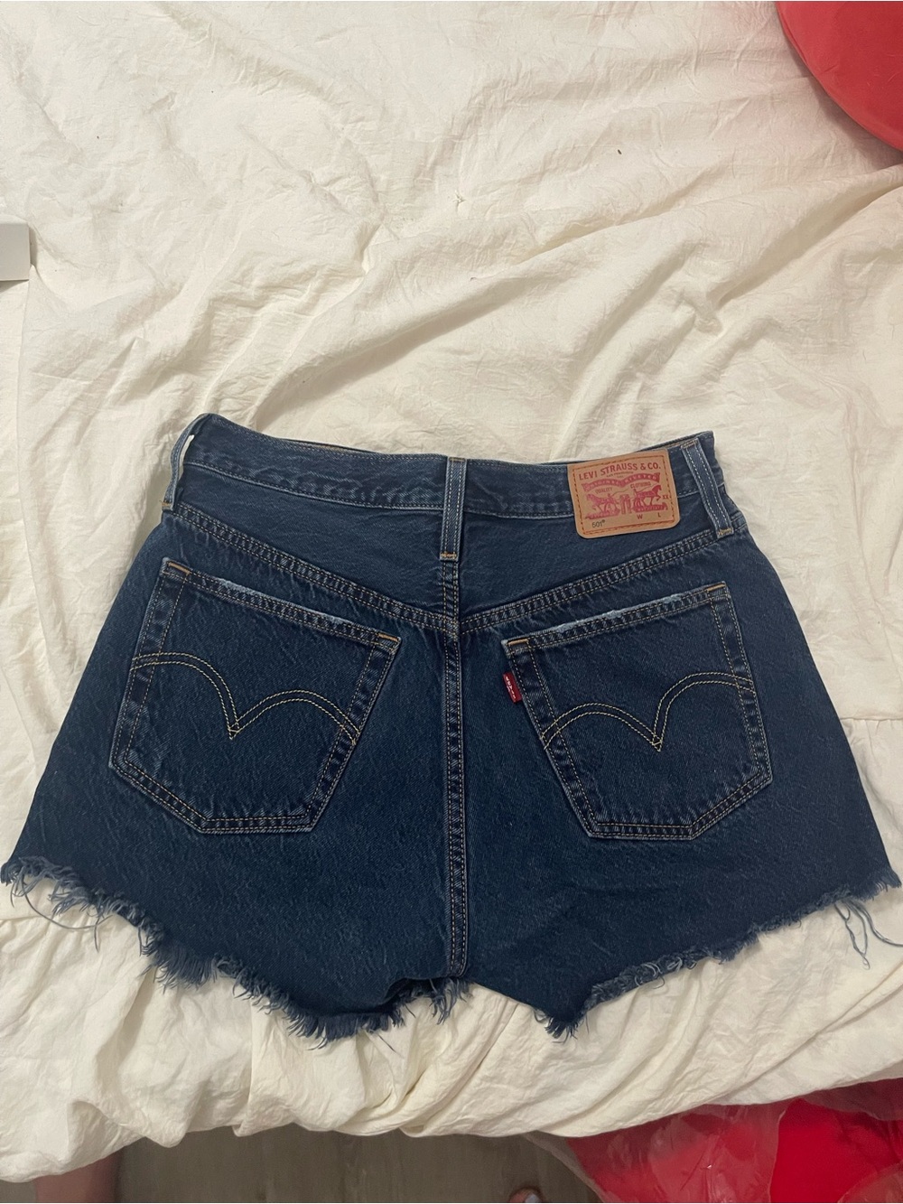 Levi's Dark Blue Denim Cutoff Shorts